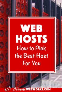 My personal experience of popular web host companies, as well as recommendations! | JenuineWebWorks.com